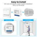 AVATTO Tuya WiFi 1/2/3/4 Gang Mini Smart Switch DIY Light Switches Module 2-Way Control Works With Smart Alexa Alice Google Home