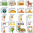 20Pcs Fiesta Mexican Party Cinco De Mayo Photo Booth Props for Mexican Cactus Taco Theme Party Decoration Birthday Party Supply