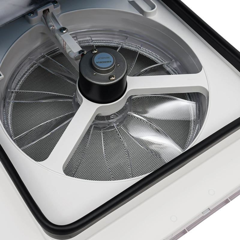 12V Caravan Ventilation Skylight RV Fan Vent Camper Exhaust Fan Shower Roof 280x280mm with LED Light