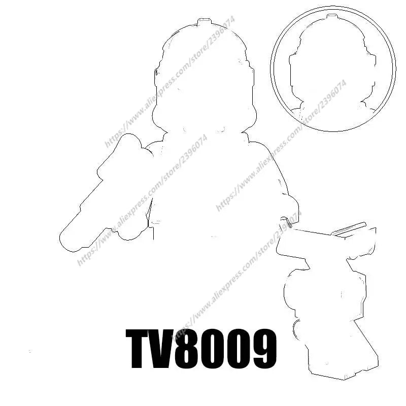 TV6102 Action Figures Movie accessories Building Blocks Bricks toys TV8009 TV8010 TV8011 TV8012 TV8013 TV8014 TV8015 TV8016