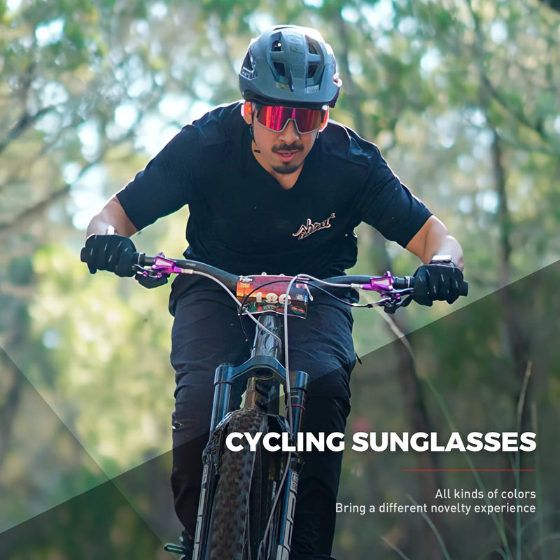 SCVCN Cycling Glasses Bicycle Sunglasses Men Women Mountain Bike Road Eyewear Bicycle Riding Outdoor Sports Hiking UV400 Goggles