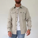 Casual Long-Sleeved Shirt Jacket Men'S Autumn And Winter New American Street Fashion Solid Color Workwear Men'S Shirt