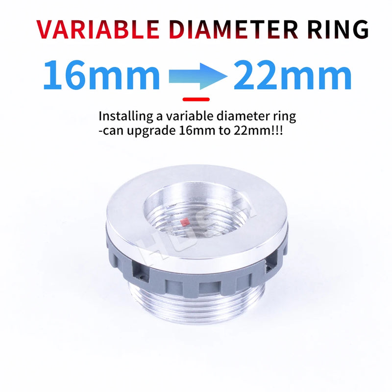 16mm22mm Ultra Short Style emergency stop button switch waterproof mushroom head Rotation reset Anti-slip with lights