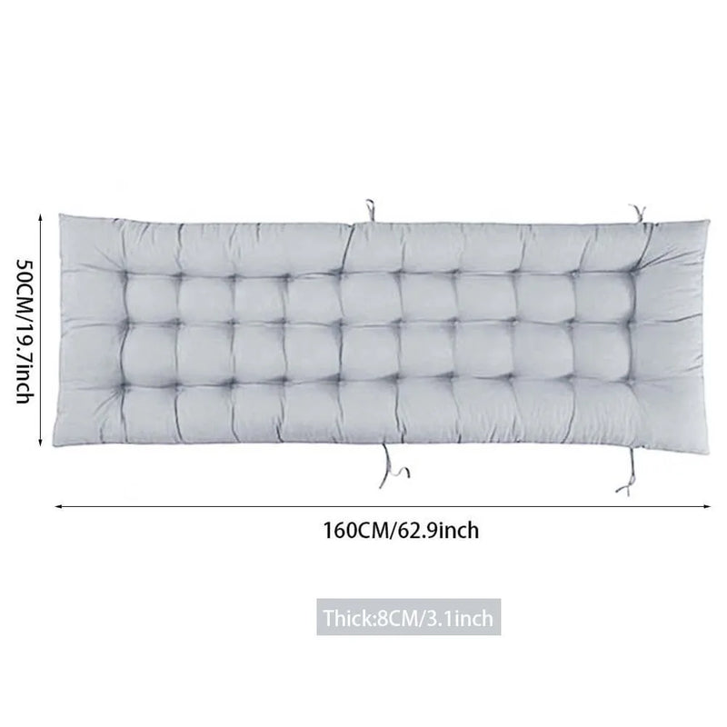 10CM Thick Premium Outdoor Sun Lounger Cushion Pad ,UV Resistant Non-Slip Polyester Fabric with Hip Support Design, Grey