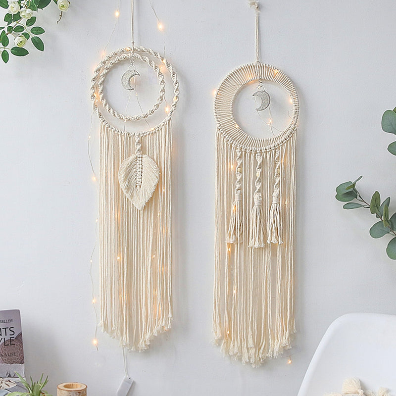 Nordic Star Moon Macrame Home Decor Aaccessories Boho Decor Ramadan Girl Kids Baby Room Wall Decor Dreamcatcher Wall Hangings