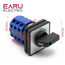 LW26-20 Electric 2/3/4/6/7 Position Silver Contact 20A 660V 3 Poles Control Universal Rotary Changeover Cam Switch LW28-20