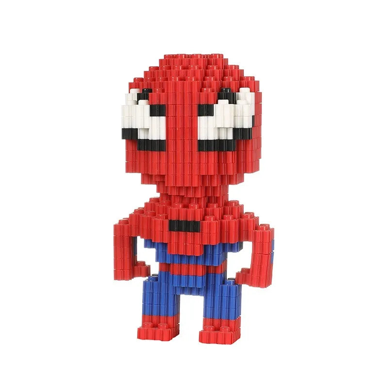 Disney Sanrio Kulomi Building Block Toys Cartoon Characters , Mario Katie Cat Small Particle  Assembly Toys Wholesale Spider-Man