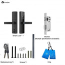 SmarDeer Electronic Door Lock Tuya Smart Lock with 5-in-1 Fingerprint Lock Keyless Entry via Fingerprint/Coed/Card/App
