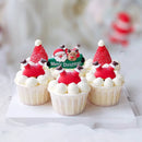 2025 Christmas Cake Decoration Lying Santa Claus Letters Merrychristmas Cake Toppers Christmas Tree Mini Santa Cupcake Toppers