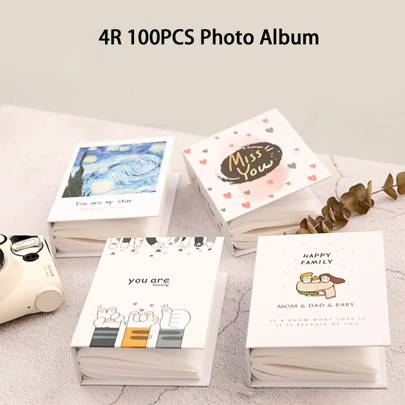 PVC 4R Photo Album Cute Cartoon Multicolor 100PCS Album Collection Recall Good Time