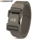TUSHI New Men's Belt Outdoor Hunting Tactics Belt Multi functional Buckle Nylon Belt High Quality Marine Corps Canvas Belt