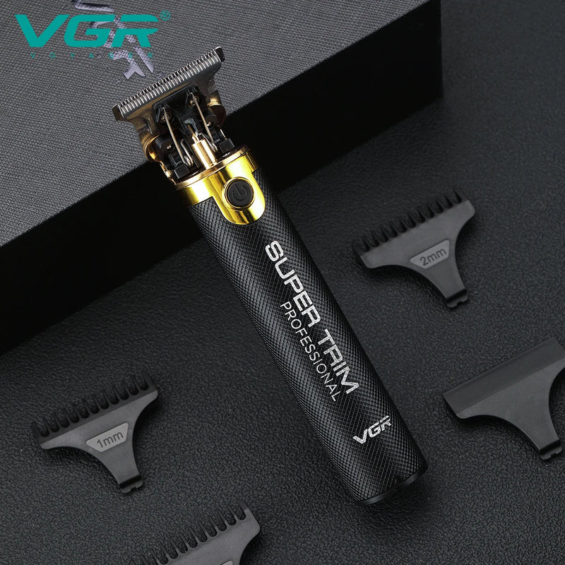 VGR Hair Trimmer T9 Mens Electric Hair Clipper Professional Hair Cutting Machine T9 Metal Shell Barber Trimmer for Men V-082