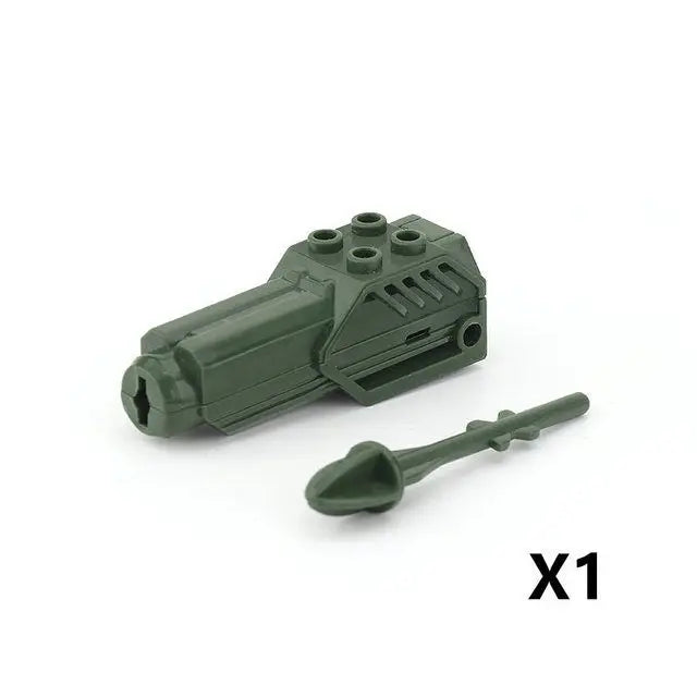 Military MOC Sentry Building Block Soldier Sandbag Fence Cannon Shell Barbed Wire Weapon Rack Training Field Watchtower Toy K018