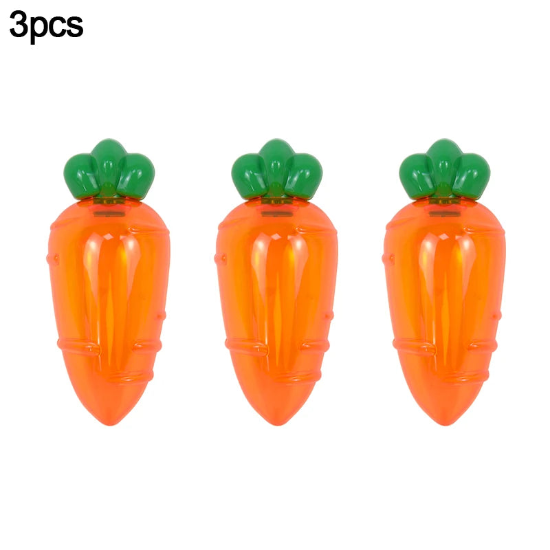 3/6Pcs Easter Plastic Carrot Candy Box Creative Clear Gift Boxes Easter Party Decorations for Home Kids Birthday Favors Supplies