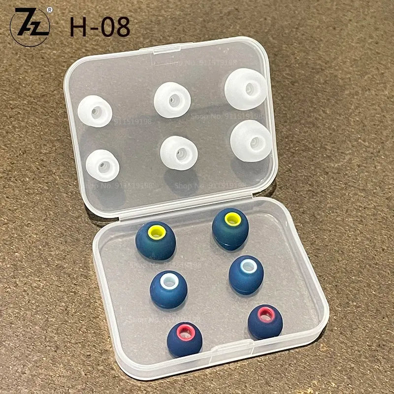 7HZ H07 H08 Silicone Eartip 1Pair (2pcs) /6Pairs (12pcs)  L M S Size In Ear Tips Earbuds Earphone for lxdac 7HZ Timeless Eternal