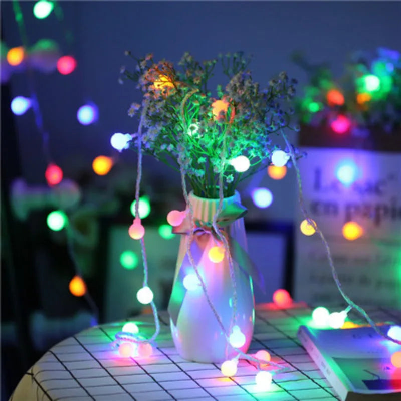 12M USB/Battery Power String Lights Globe String Lights Waterproof Outdoor Lamp Wedding Garden Ball Fairy Lights Christmas Decor