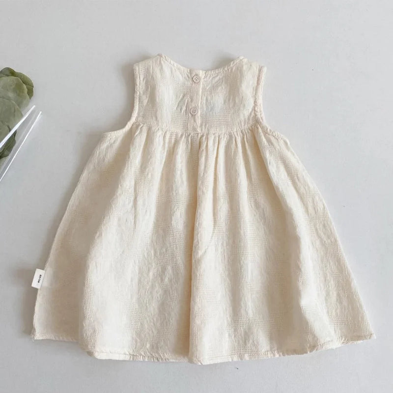 Bear Leader 2023 New Summer Girl's Casual Dress Flower Embroidered Sleeveless Vest Dress For 1-5 Years Old Children's Clothing
