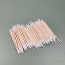 100/300 PCS/Ear Care Clean Wood Handle Pointed Tip Head Cotton Semi Permanent Eyebrow Eyelash Tattoo Thread Beauty Makeup Remove