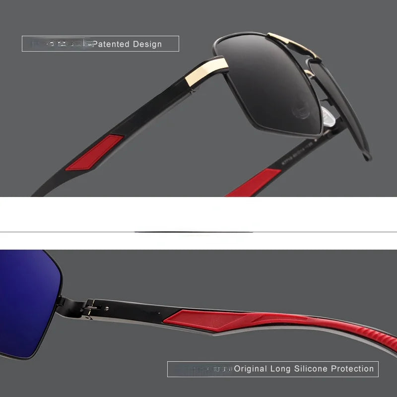 Aluminum Men's Sunglasses Polarized Lens Brand Design Temples Sun glasses Coating Mirror Glasses Oculos de sol 7719