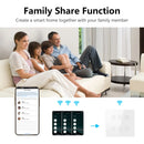 Tuya Smart WiFi Light Switch 4x4 Brazil Light Wall Switches Touch Panel 4/6 Gang Wireless Control for Alexa Google Home 100-250V