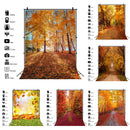 Autumn Landscape Backdrop Fall Forest Maple Fallen Leaves Nature Scenery Harvest Thanksgiving Portrait Photography Background