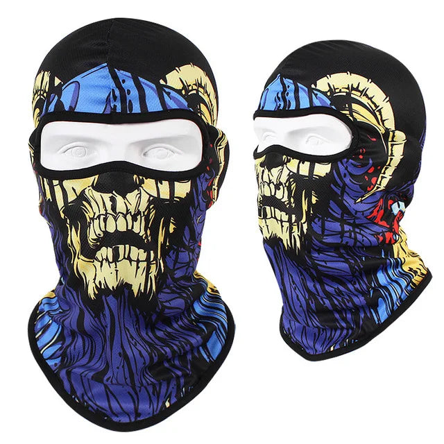 Skull Men Balaclava Ski Mask Cycling Caps Snowboard Face Cover Motorcycle Bicycle Helmet Hood Bandana Scarf Breathable Windproof