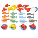 DlY Mini Food Building Block Figures Bread Fish Fruit Chicken Crab Hot Dog Cake Pizze Carrot Box Creative Toys City Parts Brick