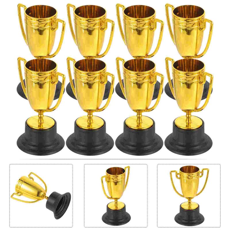 8/10/16/20pcs Mini Plastic Gold Reward Trophy Cup Soccer Medals Prize Cup Early Educational Kids Kids Gold Awards Football Gifts