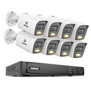 ANNKE 8CH 4K Ultra HD POE Network Video Security System 8MP H.265+ IP Camera Support Two Way Audio human & Vehicle Detection 4MM