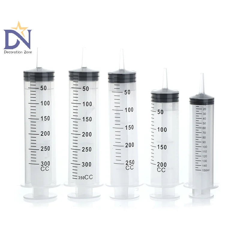 80-350ml Large Capacity Syringe Reusable Pump Measuring With Tube Feeding Ink Pumping Oil Feeding Enema Glue Filling