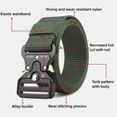 Men's Belt Metal Male Tactical Combat Belt Canvas Belts Big Size Outdoor Sport Nylon Belts Oversized