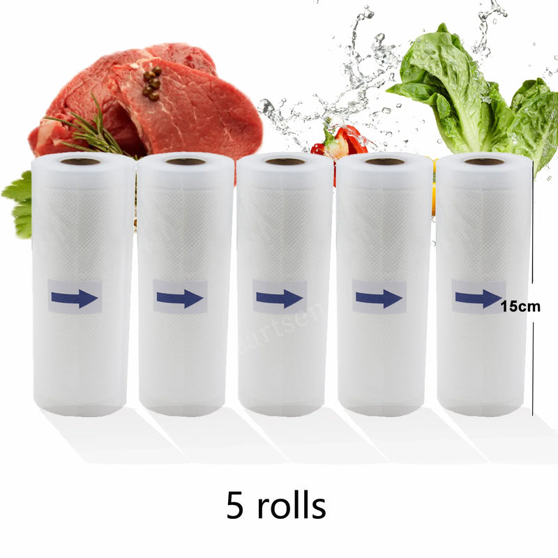 5 Rolls/Lot Kitchen Food Vacuum Bag Storage Bags For Vacuum Sealer Vacuum Packaging Rolls 12/15/20/25/28cm*500cm