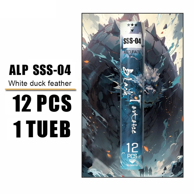 ALP SSS-04 12PCS/1 tube White duck feather Badminton Designed for sports training. Recreational training