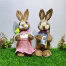 1PC 8-25cm Mini Straw Rabbit Easter Cute Ornaments Exquisite Hand Gifts Small Prizes Birthday Gifts Easter Decorations