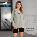 ICEbear 2024 New Style Women's Windbreaker Fashion Casual Windproof Jacket Hooded Design Women's Windbreaker Jacket GWC4736I