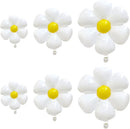 White Daisy Flower Foil Balloon Plumeria Helium Ball Wedding Kids Birthday Party Decoration Baby Shower INS Photo Props