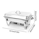 7.5L 2 Pans Buffet Stainless Steel Folding Stove Double Grid Dining Stove Food Heater Plate Self-Service  Tableware