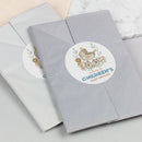 Custom Cartoon Teddy Bear Stickers Welcome Baby Boy Girl Stickers Labels Personalized New Born Gender Reveal Baby Shower Decor