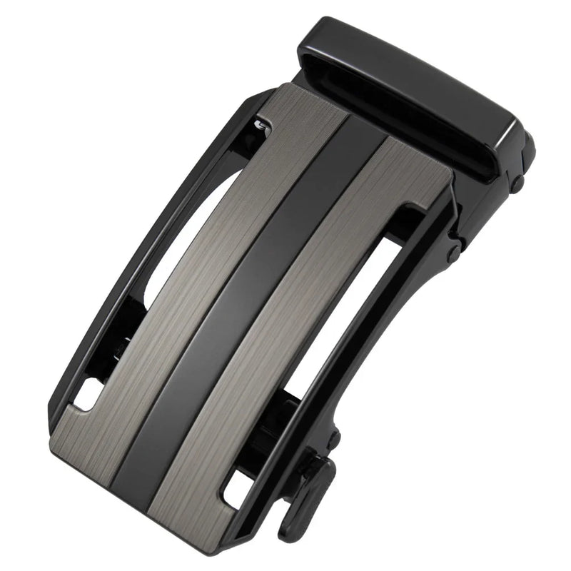 Men's Belt Buckle Accessories Business Ratchet Automatic Alloy Metal Buckle For 3.5cm Width Leather Belt Strap No Holes
