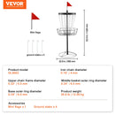 VEVOR Disc Golf Basket 24Chains Portable Disc Golf Target Hole Heavy Duty Steel Practice Disc Golf Basket Stand Equipment Orange