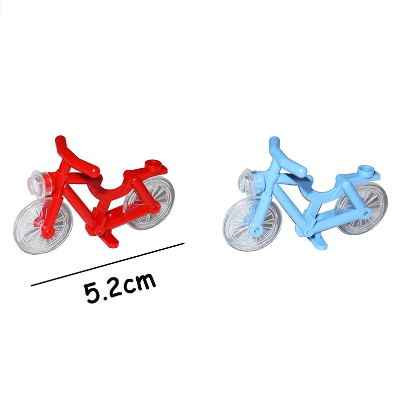 MOC Bricks Chrome Bike Bicycle Scooter Model Building Block Little Sheep Motorcycle City Traffic Bicycle Motor Vehicle Car
