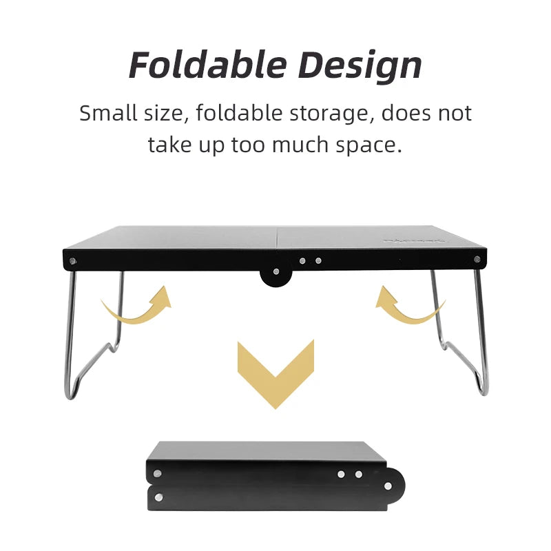 PACOONE Camping Portable Foldable Table Small Coffee Tables Ultralight Outdoor Hiking Picnic Table MDF Mini Folding Table New