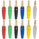 20pcs 4mm Banana Plugs Musical Speaker Cable Wire Pin Banana Plug Connectors Pure Copper Gold Plated