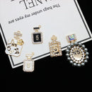 2PC Large Light Luxury Little Fragrance Drop Oil Pearl Perfume Bottle With Diamond Nail Charm Handmade Diy Nail Accessories