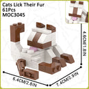 MOC Animal Brick Cat Shark Easter Bunny Deer Rabbit Compatible Building Blocks Set Assembly Toys For Children Adult Friends Gift