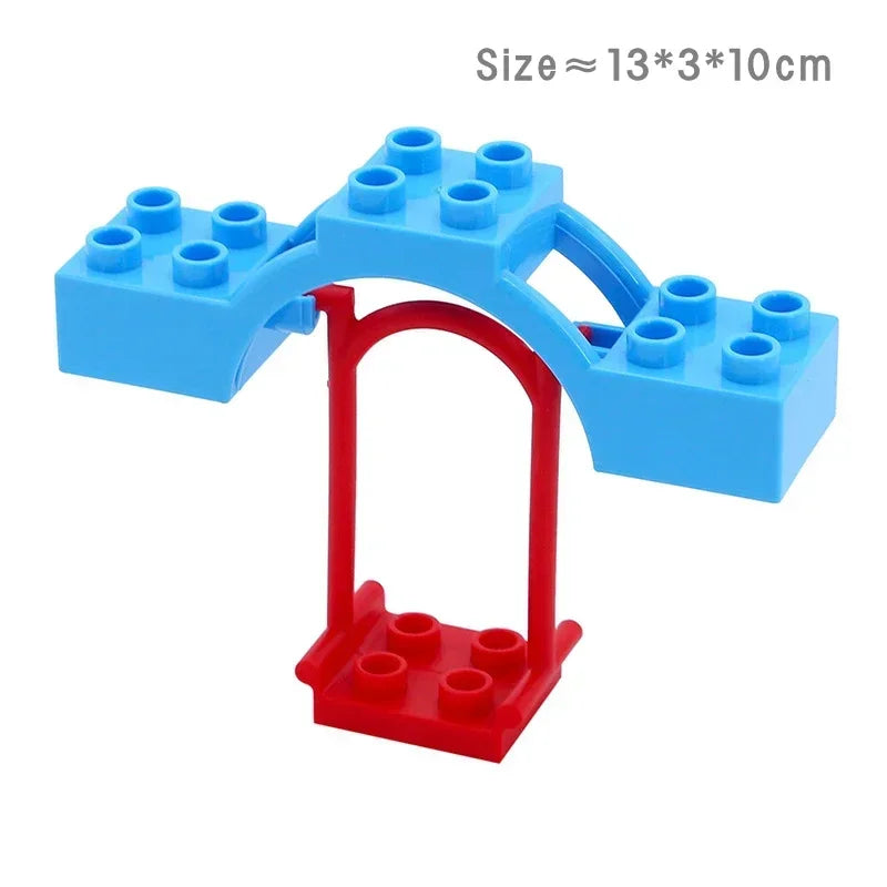 Big Size Building Blocks Compatible Large Bricks Figure Family House Bed Outdoor Camping Children Kids Educational Creative Toys