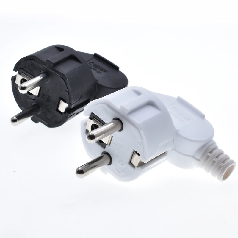 EU AC Power Adapter Socket 16A 250V Connector Cable Electrical Plug White Black korean Male Converter Adaptor Detachable Plug