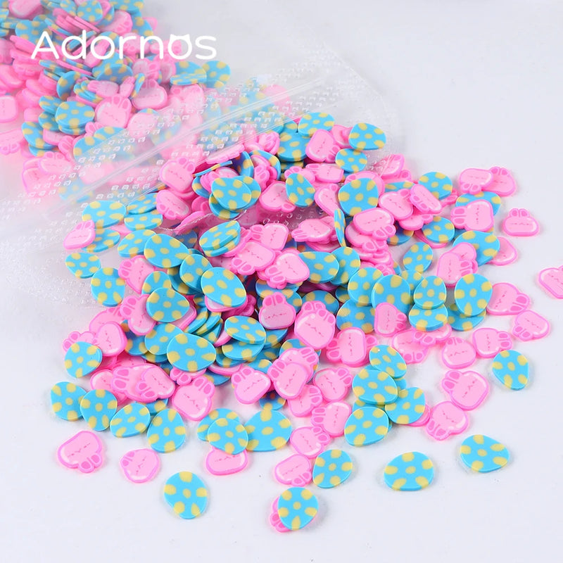 10 g Easter Day Slices Polymer Clay Sprinkles Epoxy Resin Filling Colorful Egg Rabbit Carrot Shape DIY Crafts Making Accessories