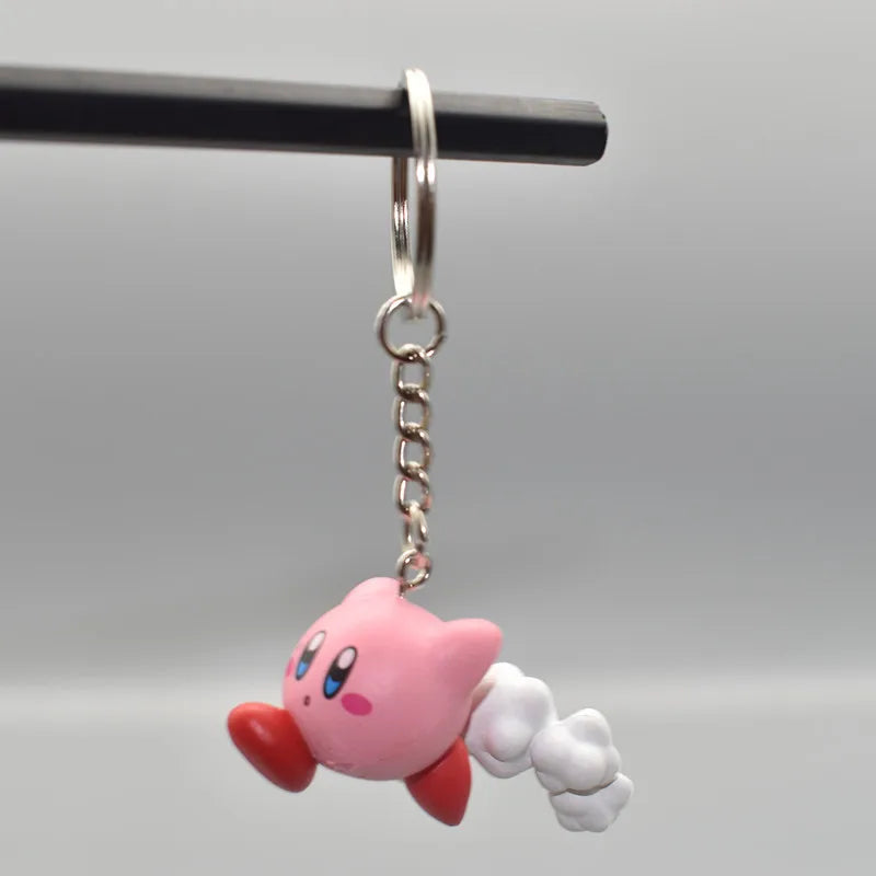 NEW Kawaii Anime Games Star Kirby Cartoon Keychain Cute Car Key Ring Small Dolls Pendant Ornaments Holiday Gifts for Friends