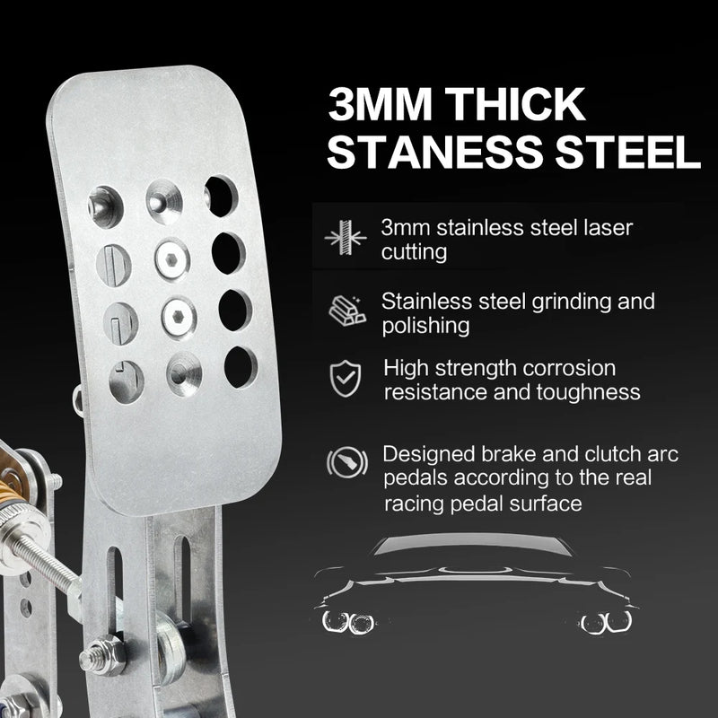 SIMJACK Ultimate Pedals Sim Racing Pedals PC Racing Simulator Pressure Sensor Load Cell HE Hydraulic Pedal